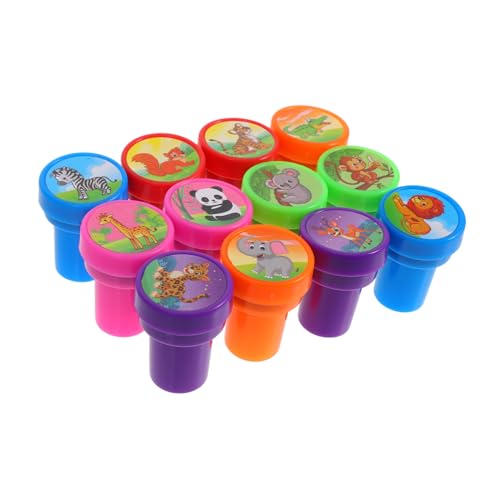CIYODO 12 Motivstempel Mit Tiermotiven Für Kinder Selbstfärbendes Stempelset Zum Basteln Von Belohnungen Im Klassenzimmer Und Partygeschenken Leicht Zu Halten Und Abwaschbar CIYODO 12 Motivstempel Mit Tiermotiven Für Kinder Selbstfärbendes Stempelset Zum Basteln Von Belohnungen Im Klassenzimmer Und Partygeschenken Leicht Zu Halten Und Abwaschbar von CIYODO