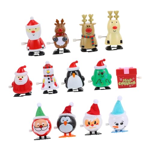 CIYODO 13st Weihnachtliches Aufziehspielzeug Spielzeug Für Kinder Mini-Geschenke Weihnachtsspielzeug Zum Aufziehen Rentier Aufziehen Kinder Ziehen Spielzeug Auf Puzzle Dekorationen Abs von CIYODO