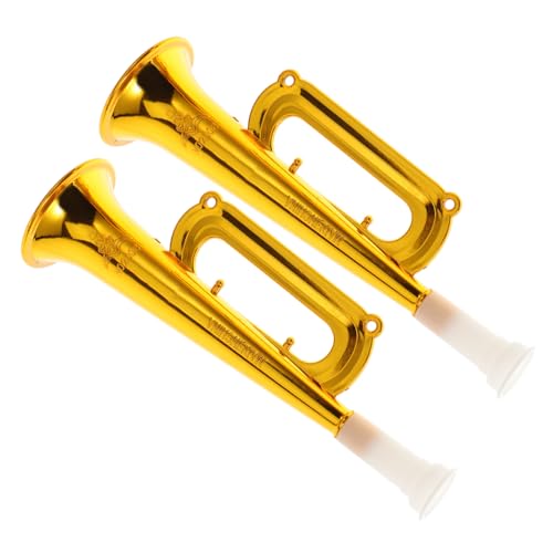 CIYODO 14 Stück Großer Lautsprecherspielzeug Trompete Trompetenhorn Gunst der Trompete Trompeten-Partygeschenke Trompete Prop-Trompete Golden CIYODO 14 Stück Großer Lautsprecherspielzeug Trompete Trompetenhorn Gunst der Trompete Trompeten-Partygeschenke Trompete Prop-Trompete Golden von CIYODO