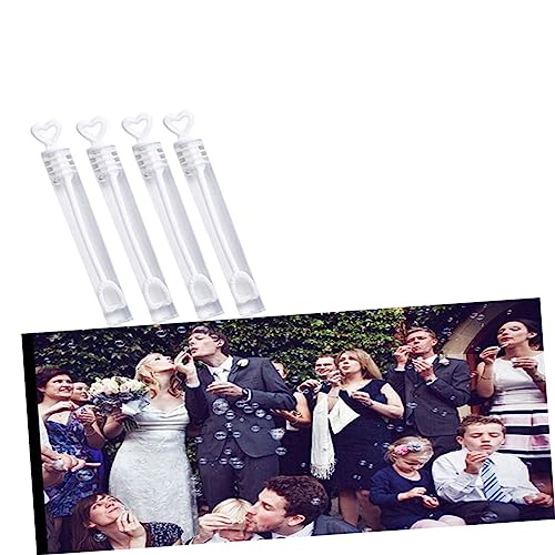 CIYODO 144 Stück Teiliges Herzform Seifenblasenstäbe Weiß Ergonomisch Gestaltete Bubble Wands für Hochzeit Partydekoration Kinderfreundlich Langlebiges Material Stilvolles Accessoire für von CIYODO