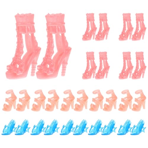 CIYODO 15 Paar Puppenschuhe Hausschuhe Kinderspielzeug Plateausandalen Für Mädchen Prinzessinnenspielzeug Mädchensandalen Puppenwindeln Minispielzeug Kleinkindsandalen Dekorative von CIYODO