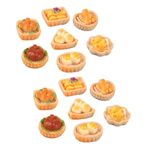 CIYODO 15 Stück DIY -Essensspiel Miniatur-Rollenspiel Miniatur-Essen Mini Food Model Kit Mini-Essen Essen vorgeben gefälschtes Lebensmittelmodell Mini -Figur Miniatur-Food-Modell Harz von CIYODO