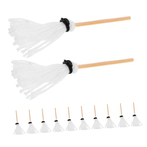 CIYODO 15 Stück Maßstab Mini Mop Miniaturhandwerk Zubehör für Puppenhaus Badezimmer Küche Festival Dekoration CIYODO 15 Stück Maßstab Mini Mop Miniaturhandwerk Zubehör für Puppenhaus Badezimmer Küche Festival Dekoration von CIYODO