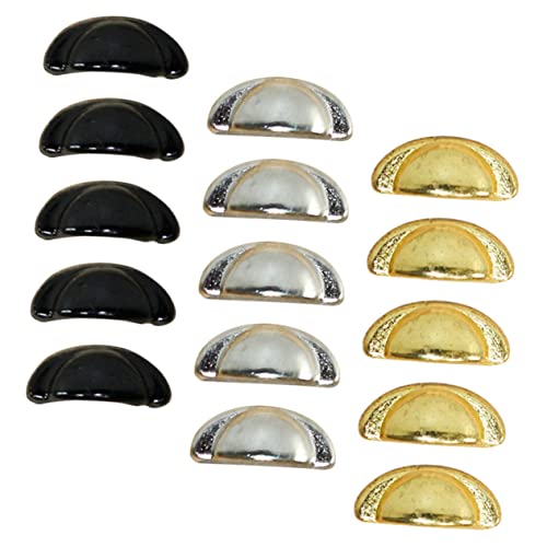 CIYODO 15 Stück Puppenhaus Zubehör Dekorative Winzige Schubladengriffe in Gold Silber und Schwarz für Miniaturmöbel CIYODO 15 Stück Puppenhaus Zubehör Dekorative Winzige Schubladengriffe in Gold Silber und Schwarz für Miniaturmöbel von CIYODO