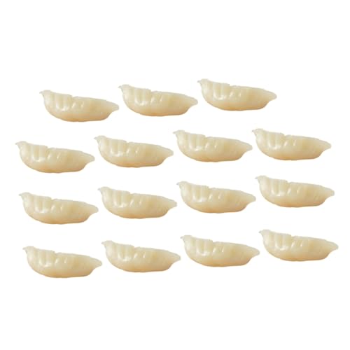 CIYODO 15 Stück Simulations Knödel Gefälschte Knödel Falscher Knödel Lebensmittel Ornamente Dekorative Knödel Künstlicher Knödel Prop Essen Gefälschte Miniknödel Gemüseknödel Weiß PVC von CIYODO