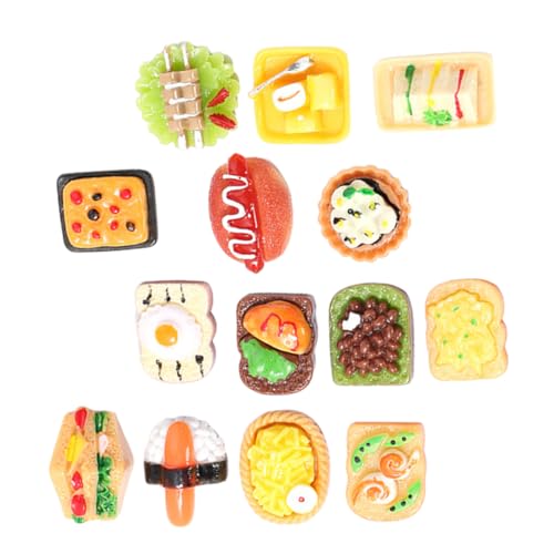 CIYODO 15 Stück Simuliertes Brot Gefälscht Miniatur -lebensmittelspielzeug Mini Schmücken Mini Spiel Essen Puppenhaus-Essens-Requisite Mini-Essen Mini- -küchenzubehör Harz von CIYODO