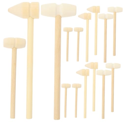 CIYODO 15 Stück Teiliges Holzhammer Spielset für Mini Holzklöppel aus Sicherem Naturholz Kindgerechtes DIY Werkzeugspielzeug Glatte Oberfläche Robust und Schadstofffrei für Montessori CIYODO 15 Stück Teiliges Holzhammer Spielset für Mini Holzklöppel aus Sicherem Naturholz Kindgerechtes DIY Werkzeugspielzeug Glatte Oberfläche Robust und Schadstofffrei für Montessori von CIYODO