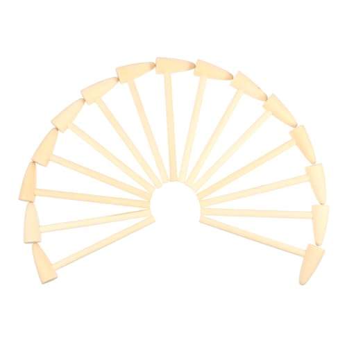 CIYODO 15 Stück Teiliges Holzspielzeug Mini Hämmer Sichere Glatte Oberfläche Leichter Tragbarer Holzhammer für Kreatives für Jungen und Mädchen von CIYODO