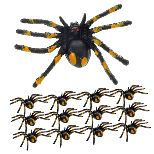 CIYODO 15Stücke Teiliges Realistische Simulationsspinnen für Halloween Dekoration Gruselige Streiche Requisiten für Partys Spukhäuser und Theater CIYODO 15Stücke Teiliges Realistische Simulationsspinnen für Halloween Dekoration Gruselige Streiche Requisiten für Partys Spukhäuser und Theater von CIYODO