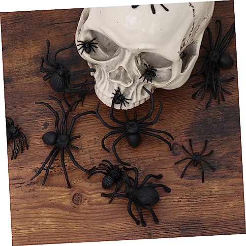 CIYODO 16 Stück Teiliges Halloween Spinnenset aus Kunststoff Realistische Imitation Gruselige Deko für Party und Streich Vielseitige Halloween Dekoration Kunststoffspinnen für Karneval von CIYODO