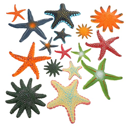 CIYODO 16 Stück Teiliges Meerestier Figuren Weiche und Realistische Meeresschnecken Spielzeuge für Kinderzimmer und Aquarien Deko Seestern für Kreative Bastelprojekte und Partybedarf von CIYODO