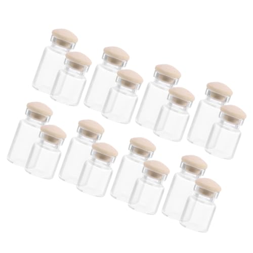 CIYODO 16 Stück Teiliges Miniatur Candy Jar Puppenhaus Deko Kleine Transparente Flaschen Miniaturküche Zubehör Wiederverwendbar Detailreich von CIYODO