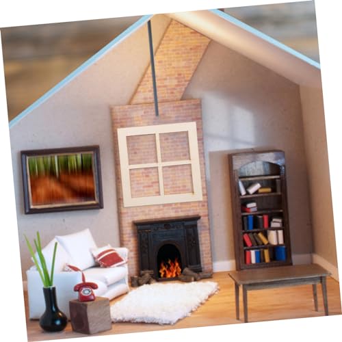 CIYODO 16 Stück Teiliges Miniatur Fenster aus Holz Felder Fensterrahmen Naturfarben Langlebig und Realistisch Puppenhaus Zubehör für Kleine Häuser und Miniaturmöbel Wiederverwendbar und von CIYODO