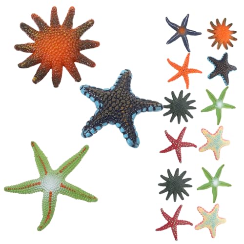 CIYODO 16 Stück Teiliges Seestern aus Langlebigem TPR Realistische Meeresbewohner Figuren Leichte Deko für Aquarium Tisch und Badezimmer Kompakte für Einfache Aufbewahrung und Vielseitige von CIYODO
