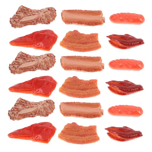 CIYODO 18 Stück Teiliges Fake Food Realistische Fleischmodelle aus Stabilem Kunststoff Lebensnahe Simulation für Fotografie Requisiten DIY Basteln Restaurant Dekoration und Unterricht CIYODO 18 Stück Teiliges Fake Food Realistische Fleischmodelle aus Stabilem Kunststoff Lebensnahe Simulation für Fotografie Requisiten DIY Basteln Restaurant Dekoration und Unterricht von CIYODO