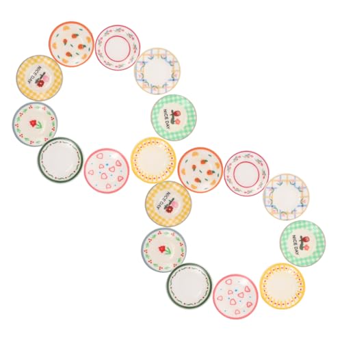 CIYODO 18 Stück Teiliges Mini Puppenhaus Geschirr aus Stabilem Resin Filigrane Mini Teller und Küchen Tabletts Detailreiche Miniatur Küchenutensilien für DIY Puppenhaus Dekoration und CIYODO 18 Stück Teiliges Mini Puppenhaus Geschirr aus Stabilem Resin Filigrane Mini Teller und Küchen Tabletts Detailreiche Miniatur Küchenutensilien für DIY Puppenhaus Dekoration und von CIYODO