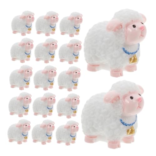 CIYODO 18stücke Miniatur Schaf Figuren Aus Kunstharz Für Blumentopf Dekoration Gartenfigur Schaf Cartoon Tiermodell Für Indoor Garten Und Mikro Landschaftsornament von CIYODO