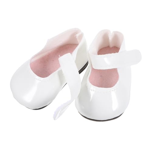 CIYODO 1Paar Puppenschuhe Miniaturschuhe Für Puppen Zubehör Für Puppenmode Stylische Spielpuppenschuhe Für Kreative Weißes Design Puppenkleider von CIYODO