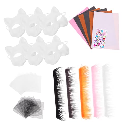CIYODO 1Satz DIY Katzenmaske für Teiliges Bastelset aus Dekorative Accessoires und Kreative Gestaltungsmöglichkeiten für Maskenball und Cosplay Events Bequem und Vielseitig CIYODO 1Satz DIY Katzenmaske für Teiliges Bastelset aus Dekorative Accessoires und Kreative Gestaltungsmöglichkeiten für Maskenball und Cosplay Events Bequem und Vielseitig von CIYODO