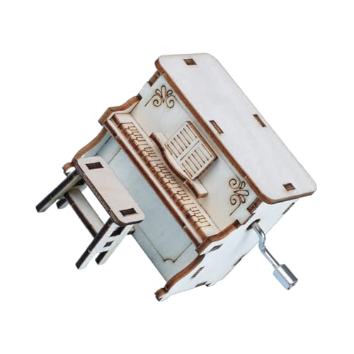 CIYODO 1Satz DIY Musikalische Spieluhr Klavier Modell Handgefertigte Holzbox Zur Dekoration Puzzlespielzeug Für Jungen Und Fördert Konzentration Und Hand Augen Koordination von CIYODO
