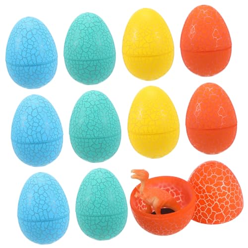 CIYODO 1Satz Dinosaurier Ei Spielzeugset Grüne Blaue Gelbe Eier Mit Dinosaurierfiguren Robustes Lustiges Lernspielzeug Für Kleinkinder von CIYODO