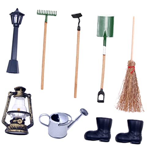 CIYODO 1Satz Gartenwerkzeug für Puppenhäuser Teiliges Zubehör für Sicher und Langlebig Kreative Gartenspiele und DIY Landschaften von CIYODO