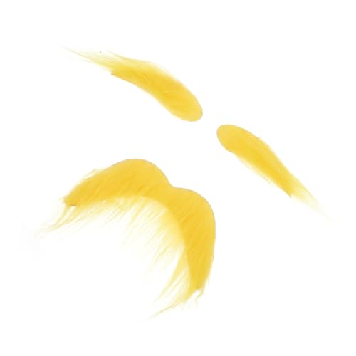 CIYODO 1Satz Gelbes Künstliches Bart und Augenbrauen Selbstklebender Schnurrbart für Opa Kostüm Wiederverwendbare Accessoires für Halloween Fasching und Cosplay Authentisches CIYODO 1Satz Gelbes Künstliches Bart und Augenbrauen Selbstklebender Schnurrbart für Opa Kostüm Wiederverwendbare Accessoires für Halloween Fasching und Cosplay Authentisches von CIYODO