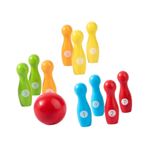 CIYODO 1Satz Holz Bowling Spielset für Pädagogisches Motorik und Koordination für Gemeinsames mit Eltern und Freunden Geburtstags CIYODO 1Satz Holz Bowling Spielset für Pädagogisches Motorik und Koordination für Gemeinsames mit Eltern und Freunden Geburtstags von CIYODO