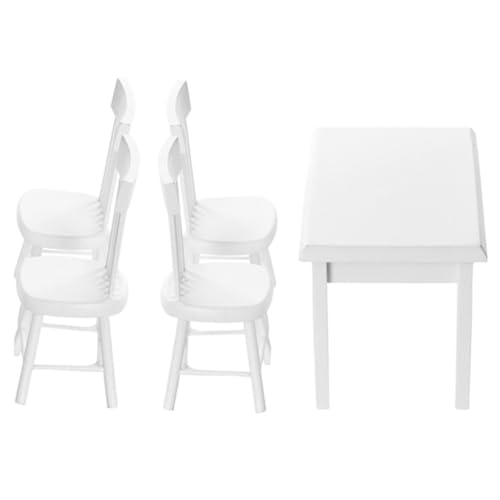 CIYODO 1Satz Holz Stuhl Set für Puppenhaus Puppenhaus Möbel Zubehör für Kreative Mikroszenendekoration und Spielspaß für Weißes Design CIYODO 1Satz Holz Stuhl Set für Puppenhaus Puppenhaus Möbel Zubehör für Kreative Mikroszenendekoration und Spielspaß für Weißes Design von CIYODO