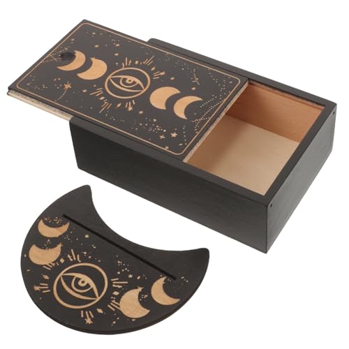 CIYODO 1Satz Holz Tarot Kartenbox Mit Dekorativer Tarothalter Für Tarotkarten Aufbewahrungszubehör Mit Bruchfestigkeit Für Sammler von CIYODO