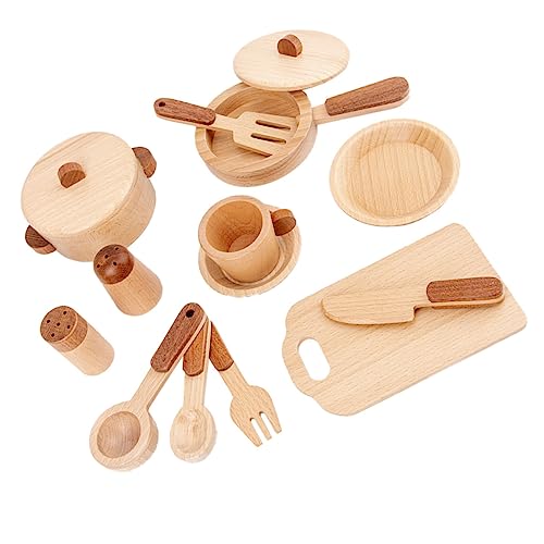 CIYODO 1Satz Holzküchenspielzeug Set für Pädagogisches Kreativität für Kleine Hände Robuste und Langlebige Konstruktion CIYODO 1Satz Holzküchenspielzeug Set für Pädagogisches Kreativität für Kleine Hände Robuste und Langlebige Konstruktion von CIYODO