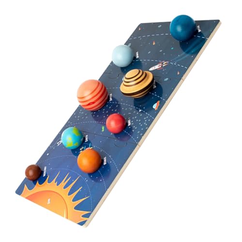 CIYODO 1Satz Holzplaneten Puzzle Lernspielzeug Für Planeten Solar System Rätsel Fördert Kognitive Und Motorische Fähigkeiten Für Kreative von CIYODO