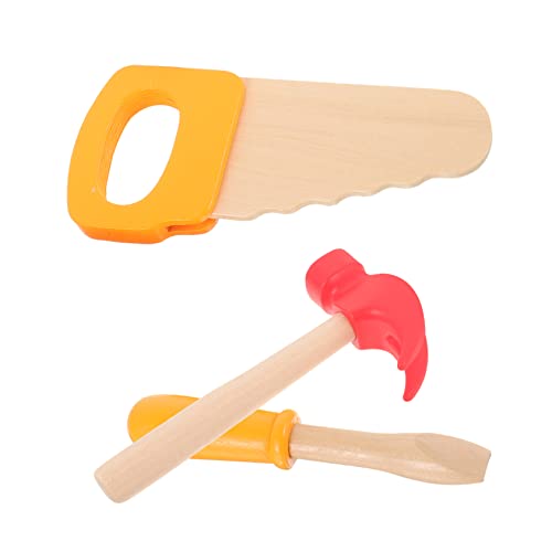 CIYODO 1Satz Holzwerkzeugspielzeug Set Teiliges Set mit Hammer Säge und Schraubendreher für Langlebig und Sicher für Kreatives Rollenspiel und Handwerkliche Fähigkeiten von CIYODO