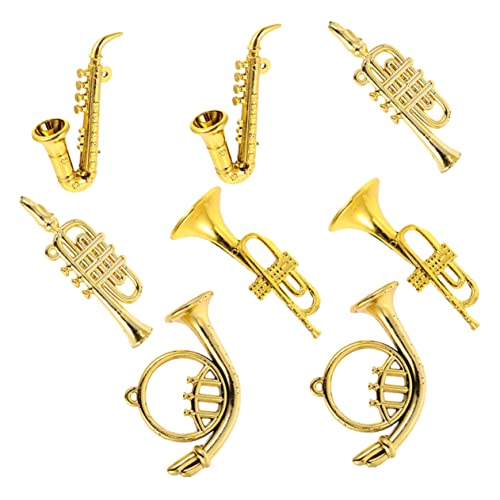 CIYODO 1Satz Musikinstrumente Teiliges Modell für Puppenhaus Retro Design Realistische Miniaturinstrumente Saxophon Trompete Dekoration für Musikliebhaber CIYODO 1Satz Musikinstrumente Teiliges Modell für Puppenhaus Retro Design Realistische Miniaturinstrumente Saxophon Trompete Dekoration für Musikliebhaber von CIYODO