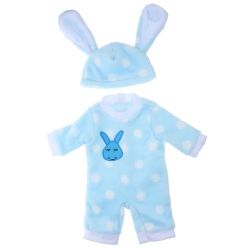 CIYODO 1Satz Puppen Hasen Pyjama für Puppen Niedliches Kaninchen Outfit für Puppendekoration und Spielzeuggeschenke für Blauer Punktedesign CIYODO 1Satz Puppen Hasen Pyjama für Puppen Niedliches Kaninchen Outfit für Puppendekoration und Spielzeuggeschenke für Blauer Punktedesign von CIYODO