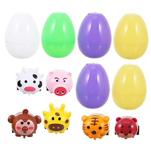 CIYODO 1Satz Spielzeugset für Teiliges mit Tierfahrzeugen und Bunten Ostereiern Perfektes Aufziehspielzeug für Ostern zum Verstecken und Hochwertiges CIYODO 1Satz Spielzeugset für Teiliges mit Tierfahrzeugen und Bunten Ostereiern Perfektes Aufziehspielzeug für Ostern zum Verstecken und Hochwertiges von CIYODO