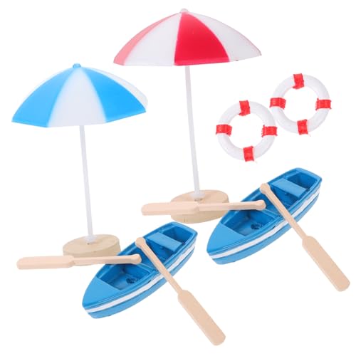CIYODO 1Satz Strand Dekoration Teiliges Mini Ornament im Strandstil für Puppenhaus Blaue Boote Holzschaufeln Rote und Blaue Deko CIYODO 1Satz Strand Dekoration Teiliges Mini Ornament im Strandstil für Puppenhaus Blaue Boote Holzschaufeln Rote und Blaue Deko von CIYODO