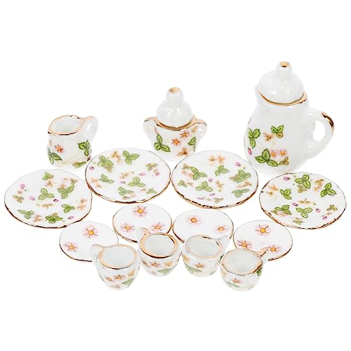 CIYODO 1Satz Tee Set Für Puppenhaus Teiliges Set Aus Feiner Für Kleine Dekoration Für Kinderzimmer Und Szenen CIYODO 1Satz Tee Set Für Puppenhaus Teiliges Set Aus Feiner Für Kleine Dekoration Für Kinderzimmer Und Szenen von CIYODO