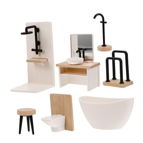 CIYODO 1Satz Teiliges Möbelset mit Badewanne Waschbecken Toilette und Mehr für Puppenhaus Dekoration und CIYODO 1Satz Teiliges Möbelset mit Badewanne Waschbecken Toilette und Mehr für Puppenhaus Dekoration und von CIYODO