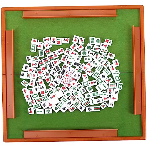 CIYODO 1Satz Tragbares Mahjong Set Mini Mahjong Für Reisen Leicht Und Kompakt Mit Klarer Gravur Für Partys Zuhause Und Outdoor Aktivitäten Kreatives von CIYODO