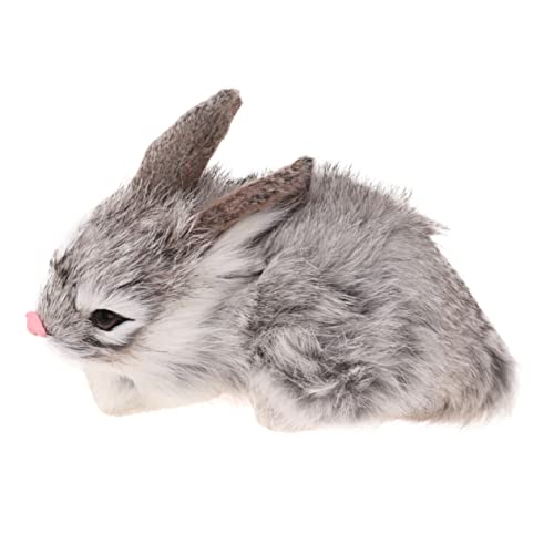 CIYODO 1Stück Plüschkaninchen Mini Pluschtier Realistisches Hasenmodell Dekoration Für Zuhause Und Tier Themenpartys Geschenkidee Für Freunde Langlebig Und Sicher von CIYODO