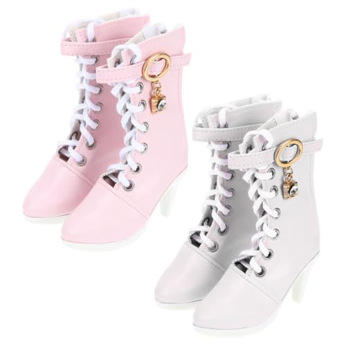 CIYODO 2 Paare Puppen High Heel Stiefel Elegante Miniatur Schuhe für Puppen Vielseitig Kombinierbar für Kreative Outfits mit Feinen Details für Mode und CIYODO 2 Paare Puppen High Heel Stiefel Elegante Miniatur Schuhe für Puppen Vielseitig Kombinierbar für Kreative Outfits mit Feinen Details für Mode und von CIYODO