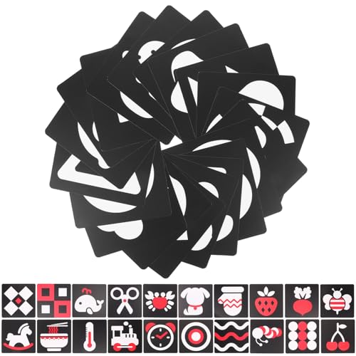 CIYODO 2 Sätze Babyspielzeug 0-6 Monate -Spielzeugkarten -Lernspielzeug Neugeborenes Babyspielzeug 0 3 Monate 1 Monat altes Babyspielzeug schwarz-weiße Babykarten Papierkarte von CIYODO