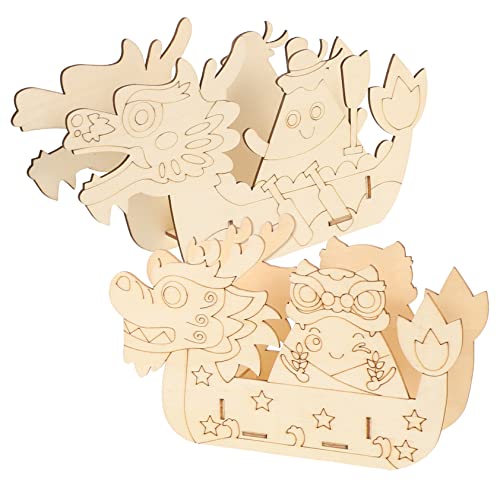 CIYODO 2 Sätze Holzpuzzle Boote für DIY Puzzle Modelle Kreativität und Hand Augen Koordination für Kleinkinder zur des Räumlichen Denkens von CIYODO