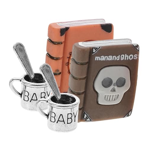 CIYODO 2 Sätze Kaffeetassen für Puppenhaus mit Mini Löffel und Notizbuch Hochwertige Modellaccessoires für Halloween und Bürodekoration CIYODO 2 Sätze Kaffeetassen für Puppenhaus mit Mini Löffel und Notizbuch Hochwertige Modellaccessoires für Halloween und Bürodekoration von CIYODO