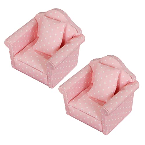 CIYODO 2 Sätze Maßstab Teiliges Tiny Couch Möbelmodell Miniatur Wohnzimmer Dekoration Puppenhaus Möbel Zubehör für Spielzimmer und Sammler von CIYODO