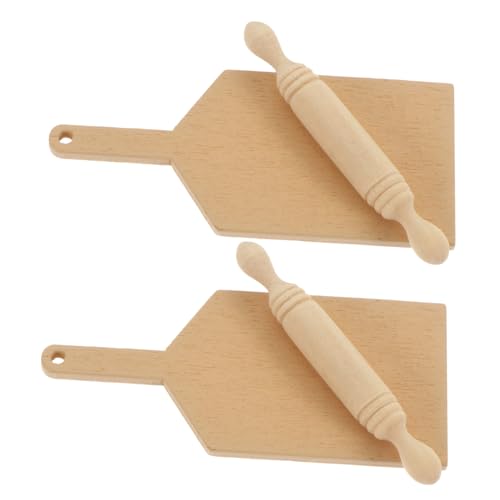 CIYODO 2 Sätze Mini Küchenzubehör Set Teilig Mini Teigroller und Schneidebrett Realistische Puppenhaus Kochgeschirr Deko für Mädchen Detailgetreues Miniatur Zubehör für Puppenhäuser CIYODO 2 Sätze Mini Küchenzubehör Set Teilig Mini Teigroller und Schneidebrett Realistische Puppenhaus Kochgeschirr Deko für Mädchen Detailgetreues Miniatur Zubehör für Puppenhäuser von CIYODO
