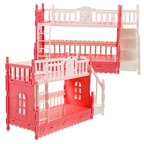 CIYODO 2 Sätze Mini Puppenhaus Möbel Doppelstockbett Miniatur Puppenbett Zubehör für Kreative Wohn und Schlafzimmerdekoration Sicheres Detailmodell für Fantasievolles Zufällige Farbe CIYODO 2 Sätze Mini Puppenhaus Möbel Doppelstockbett Miniatur Puppenbett Zubehör für Kreative Wohn und Schlafzimmerdekoration Sicheres Detailmodell für Fantasievolles Zufällige Farbe von CIYODO