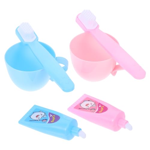 CIYODO 2 Sätze Puppenzubehör Set mit Zahnbürste und Miniatur Zahnpasta für Rollenspiele Badezimmer Essentials für Puppen für Fantasievolles CIYODO 2 Sätze Puppenzubehör Set mit Zahnbürste und Miniatur Zahnpasta für Rollenspiele Badezimmer Essentials für Puppen für Fantasievolles von CIYODO