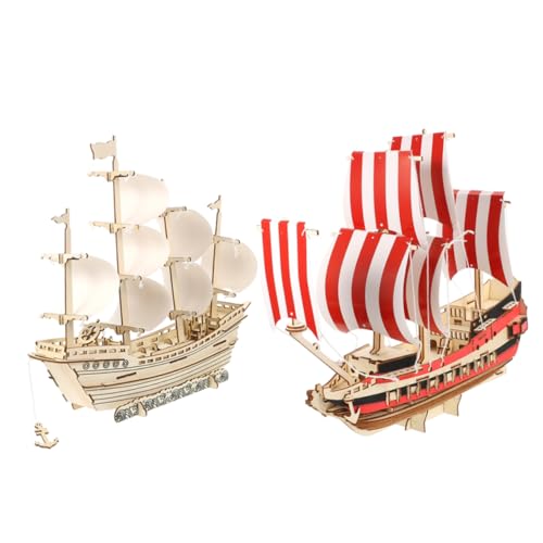 CIYODO 2 Sätze Segelschiff Holzpuzzle Bausatz Natürliche Holzteile Verarbeitung Lernspielzeug für Erwachsene Dekoration für Zuhause und Büro CIYODO 2 Sätze Segelschiff Holzpuzzle Bausatz Natürliche Holzteile Verarbeitung Lernspielzeug für Erwachsene Dekoration für Zuhause und Büro von CIYODO